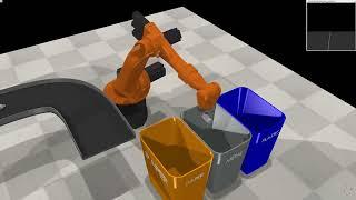 Pick and Place V2 Robotic Arm Simulation for Material Sorting | CoppeliaSim (Paper, Metal, Plastic)