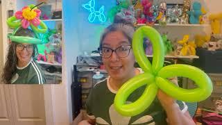 Hawaiian flower hat balloon tutorial