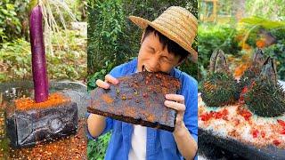 What is Straw Hat Brother eating?| Chinese Mountain Forest Life and Food #Moo TikTok#FYP