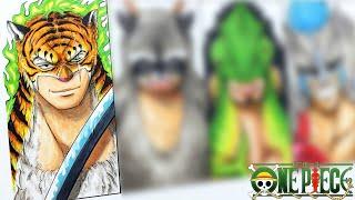 Drawing StrawHat Pirates in Hybrid Form | One Piece | ワンピース