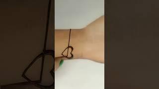 Heart bracelet mehndi design||very beautiful simple mehndi design#braceletmehndidesign #shorts #alka