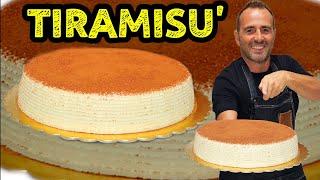 TORTA TIRAMISÙ SEMPLICE DA KG 1.500 COME FARLA PERFETTA CON RIGHINO INTORNO SENZA STAMPO MA A MANO