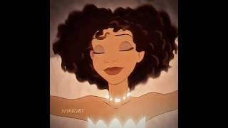 Princess Tiana putting her hair down CREDITS: Primeyet #disneyedit #disney