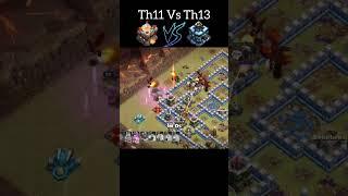 COC - Town Hall 11 Vs Town Hall 13 (Clash Of Clans) #shorts