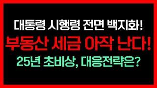 만약 정권 교체 된다면, 대통령 시행령 전면 백지화! 부동산 세금 아작 난다! 25년 초비상, 대응 전략은?