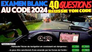 Test au code de la route 2024 - 40 Questions à l'Examen blanc du permis de conduire + Réponses