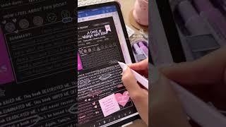 iPad Reading Journal - Review Book with Me ️ GoodNotes6 Dark Mode Aesthetic Digital Notes #acotar