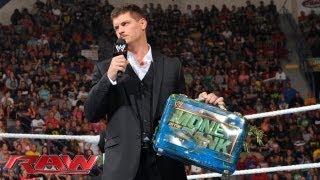 Cody Rhodes taunts Damien Sandow with his Money in the Bank briefcase: Raw, August 5, 2013