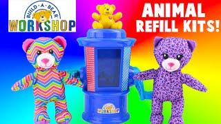 Build A Bear Workshop Stuffing Station Refill Kits - Purple Kitty and Rainbow Bear Toys