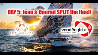 Sea Wolves VendeeGlobe report #5 - Jean & Conrad SPLIT the race! Maxime Sorel forced to retire!