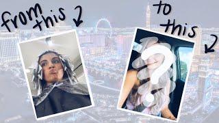 IM GOING TO LAS VEGAS: new hair, nails, try on haul & packing |vlog