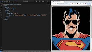 Profile Card HTML CSS Tutorial Beginner | Superman