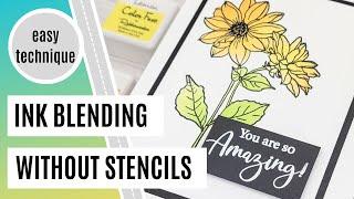 No Stencil? No Problem!  Ink blend without stencils | Ft. new stamps from RUBBERNECKER STAMPS