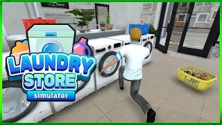 I FINALLY OPENED A CRAZY LAUNDRY BUSINESS! Laundry Store Simulator GAMEPLAY #1