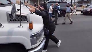 When TRUCKS Don’t Stop for PROTESTORS!!!