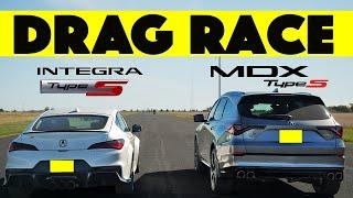 Family Feud! 2024 Acura Integra Type S vs MDX Type S. Drag and Roll Race