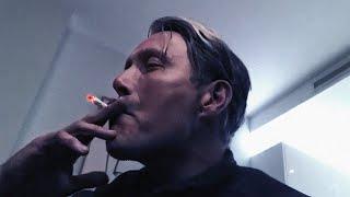 Mads Mikkelsen smoking and drinking Coca-Cola  - After Dark