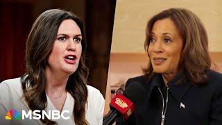 Media BLITZ! Harris hits up ‘Call Her Daddy’ podcast with clapback for 'humble' Huckabee Sanders