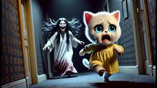 Kitten Stay Home Alone and Meet Female Ghost!