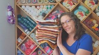 My Makes - Willow stitch squares, a C2C bag, and super soft pillow.