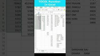 TOCOL FORMULA In #excel  #shortvideo #excelshorts #short #ytshorts #exceltips #exceltutorial