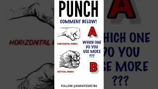 VERTICAL VS HORIZONTAL PUNCH WHICH PUNCH IS MORE POWERFUL? #karate #karatesir #martialarts