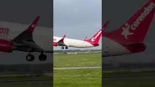 Corendon Boeing 737-8HX Taking Off at Schiphol ️ #aviation #boeing #schiphol #corendon