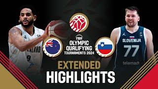 New Zealand  vs Slovenia  | Extended Highlights | FIBA OQT 2024 Greece