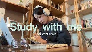 STUDY WITH ME at a cafe ️ (2hr 30min, fire place sound)