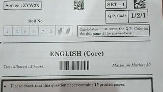 CLASS 12 ENGLISH ANSWER KEY SET 1 | ENGLISH PAPER DISCUSSION SET 1 | SET 1,2,3 code1/2/1