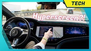 Mercedes Hyperscreen während der Fahrt: Gut bedienbar oder Information Overload?  Test im EQE