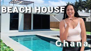 LUXURY BEACH HOUSE TOUR IN GHANA WITH PRIVATE POOL | Ghana vlog