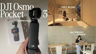 DJI Osmo Pocket 3  unboxing + test vlog & my honest review *as a shy type silent vlogger* lol