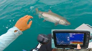 Jigging for Big King Salmon on Lake Ontario