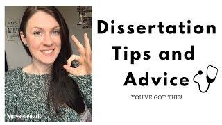 Tips for starting and writing your Dissertation