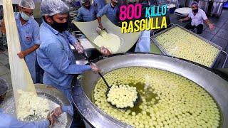 800KG Huge Rasgulla Making At Mega Factory Chandigarh Sweets