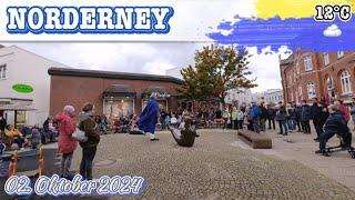 Norderney, Inselmomente vor dem langen Clubwochenende und Herbstferienbeginn, City life 2024