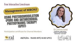 Photobiomodulation and antimicrobial photodynamic therapy in management of MRONJ #oralpathology360