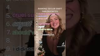 Ranking Taylor Swift’s FAN FAVORITE Songs!!#rankingtaylorswiftsongs #taylorswift #swiftie #popmusic