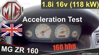 MG ZR 160 118 kW (2002) - Acceleration Test (125 mph)