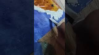 painting with salt first time beach painting#painting#srushti art channel