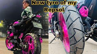 My bike's new tyre || Rider girl Sakira Sahrin Dipa || Bangladeshi lady biker