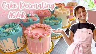Satisfying Cake Decorating ASMR | 10 Cakes in 45 Minutes! [Un-Edited] [No Talking] [No Music]