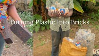 How This Young Man In Calabar Is Turning Plastic Into Bricks| Calabar Cross River State