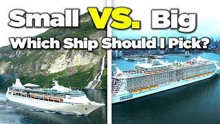 What’s the difference between a large and small cruise ship?