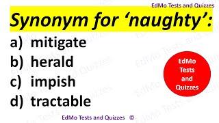 CAN YOU ACE THIS VOCABULARY TEST? English Vocabulary Test - 19. Synonyms quiz.