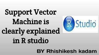 svm algorithm clearly explained in R studio