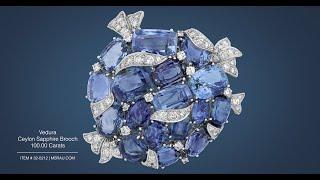 Vedura Ceylon Sapphire Brooch (100.00 Carats) | M.S. Rau