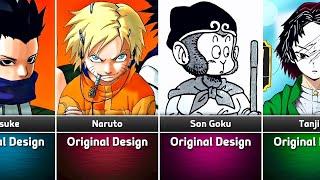 Original & Final Design of Anime Characters