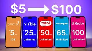 Best Cell Phone Plans at EVERY Price! ($5 to $100)